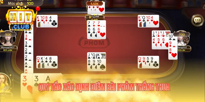 Quy tắc xác định điểm bài Phỏm thắng thua